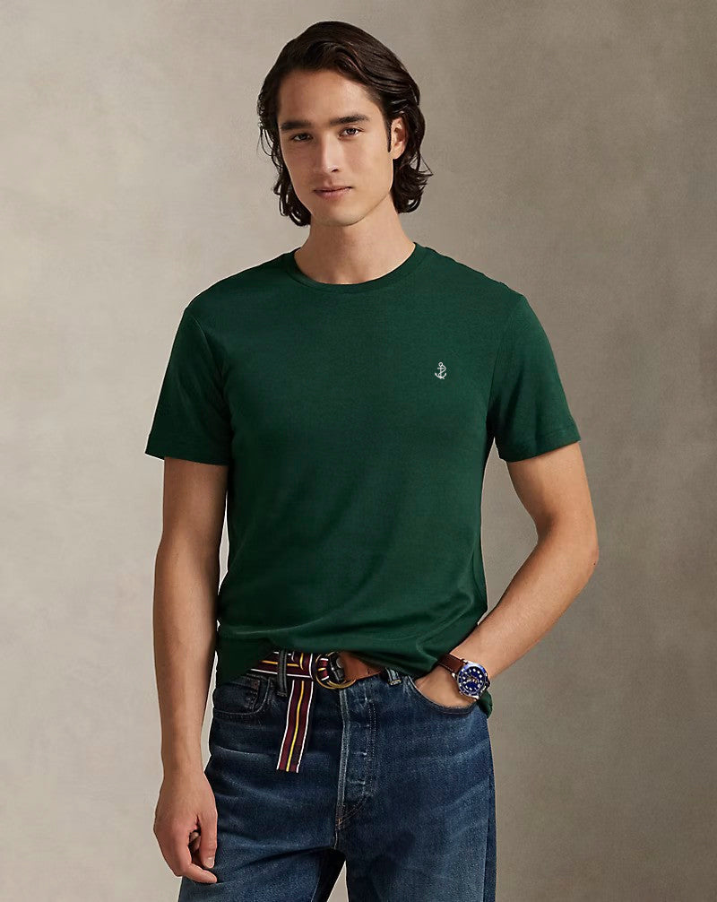 Slim fit jersey crew neck t-shirt - Vintage Pine