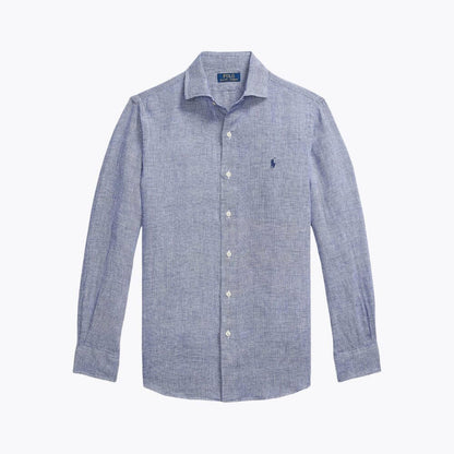 Men’s Tailored Linen Button-Down Shirt