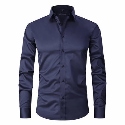 Old Money Stretch Button-up Shirt