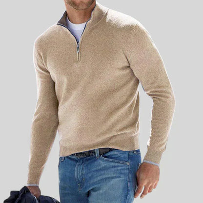 Old Money Zipped Sweater