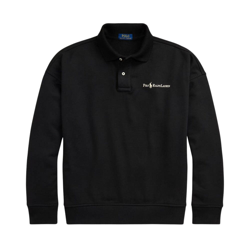 Men’s Relaxed Fit Cotton-Blend Collared Sweatshirt