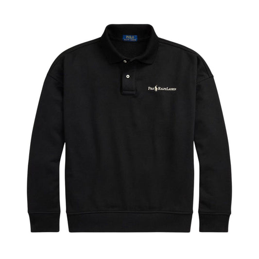 Relaxed Fit Cotton-Blend Collared Sweatshirt